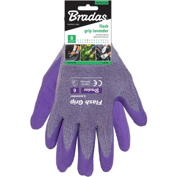 Фото - Перчатки садовые BRADAS FLEX GRIP LAVENDER размер 7 (RWFGLR7)