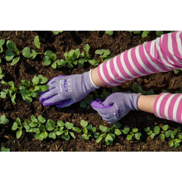 Фото - Перчатки садовые BRADAS FLEX GRIP LAVENDER размер 7 (RWFGLR7)