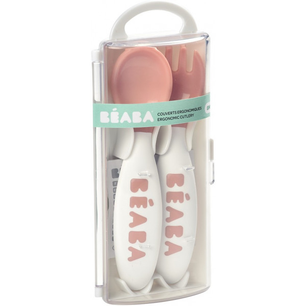 Фото - Набір дитячих столових приборів для малюка Beaba nude (913400)