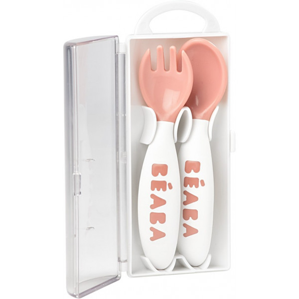 Фото - Набір дитячих столових приборів для малюка Beaba nude (913400)