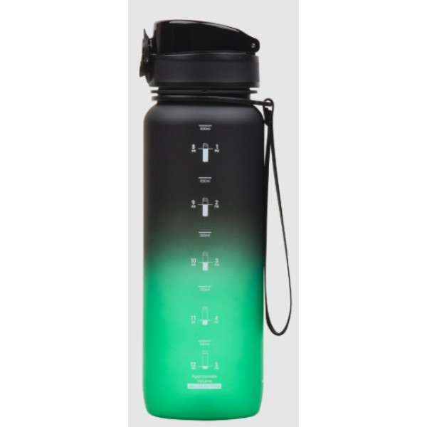 Фото - Пляшка для води UZspace 3053 Frosted 800 мл Чорно-зелена