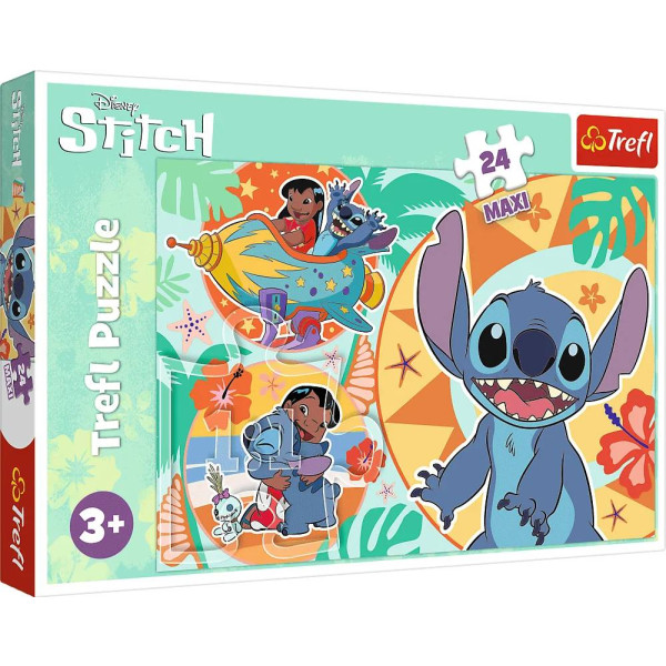 Фото - Пазлы (3-4 года) Trefl 24 Maxi Lilo&Stitch Счастливый день (43652)