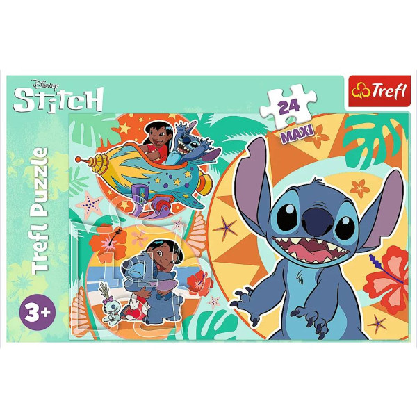 Фото - Пазлы (3-4 года) Trefl 24 Maxi Lilo&Stitch Счастливый день (43652)