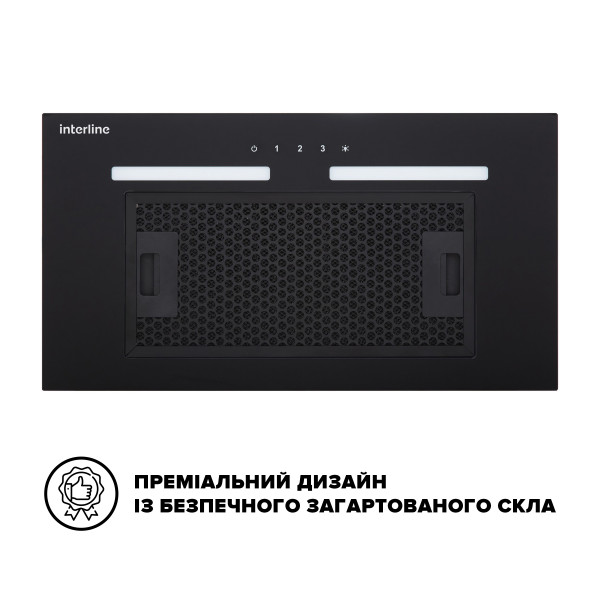 Фото - Витяжка вбудована Interline SWAY BL A/60 GL/S