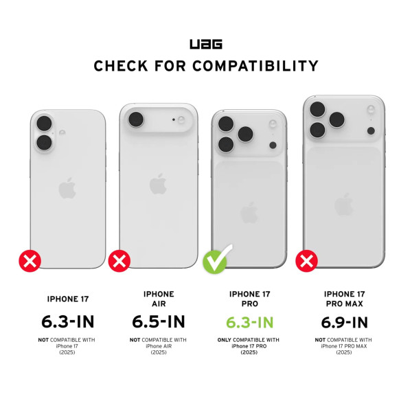 Фото - Захисне скло для смартфону UAG for iPhone 17 Pro (14438311VNA)