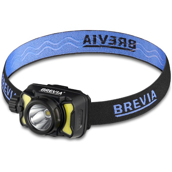 Фото - Фонарь налобный Brevia 550Lm, 3W CREE XPG+COB, 1200mAh/3xAAA White/Red (14450ERBX1)