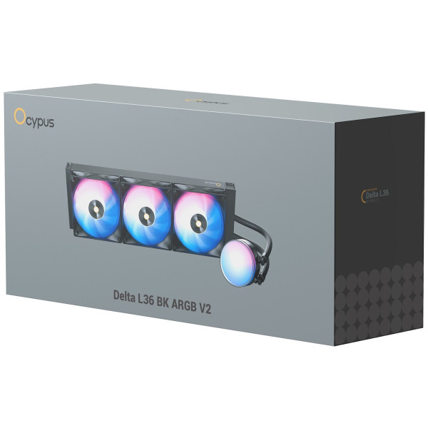 Фото - Водяна система охолодження OCYPUS DELTA L36 BK ARGB V2 (DELTA-L36-BK3AAWNN02X-GL)