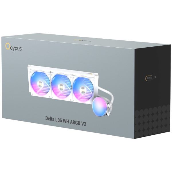 Фото - Водяна система охолодження OCYPUS DELTA L36 WH ARGB V2 (DELTA-L36-WH3AAWNN02X-GL)
