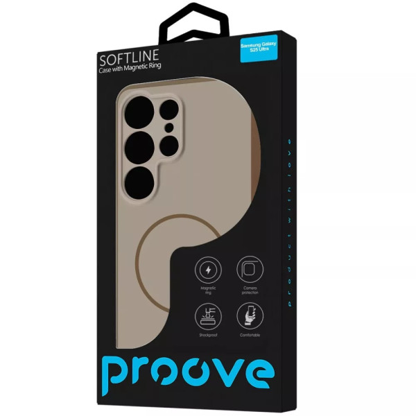 Фото - Чохол для смартфону Proove Softline Case with Magnetic Ring Samsung Galaxy S25 Ultra silver (PCLCSGSU2529)