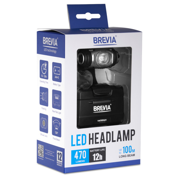 Фото - Ліхтар налобний Brevia 470Lm (14470FAX1)