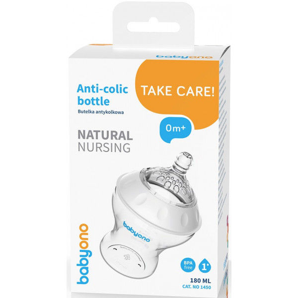 Фото - Пляшка для годування BabyOno Natural nursing 180 мл (1450)