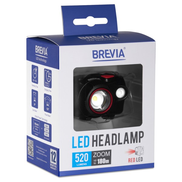 Фото - Фонарь налобный Brevia 520Lm (14520FBX1)