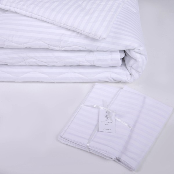 Фото - Одеяло детское демисезонное MirSon антиаллергенное №179 Сolor Fun Line 17-0605 Stripe White Tencel 110х140 + нав 2 шт. (2200010850772)