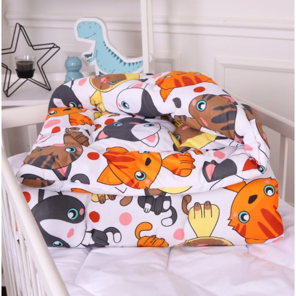 Фото - Ковдра дитяча зима MirSon антиалергенна Kids Time 20-0035 Colored kittens 110х140 см EcoSilk (2200009663918)