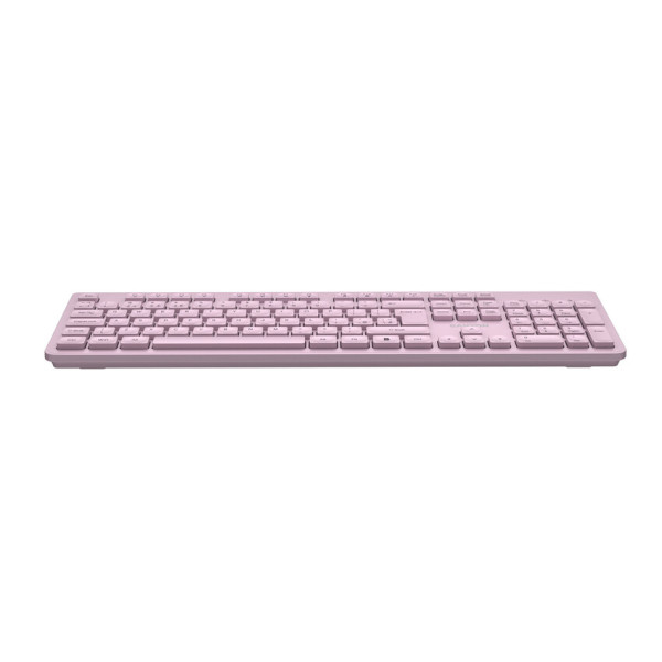Фото - Клавиатура беспроводная Canyon HKB-W01 Wireless Silent EN/UA Pink (CNS-HKBW01P)