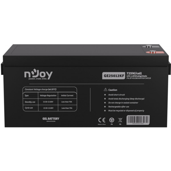Фото - Акумулятор для ДБЖ Njoy GE25012KF 12V (BTVGCBEOGHYKFCW01B) GEL