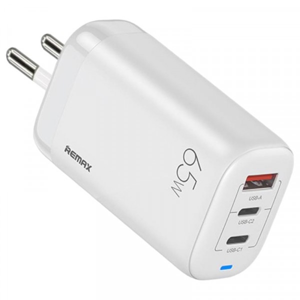 Фото - Мережевий зарядний пристрій Remax Ligil Series 65W PD + QC Fast Charger White (RP-U55)