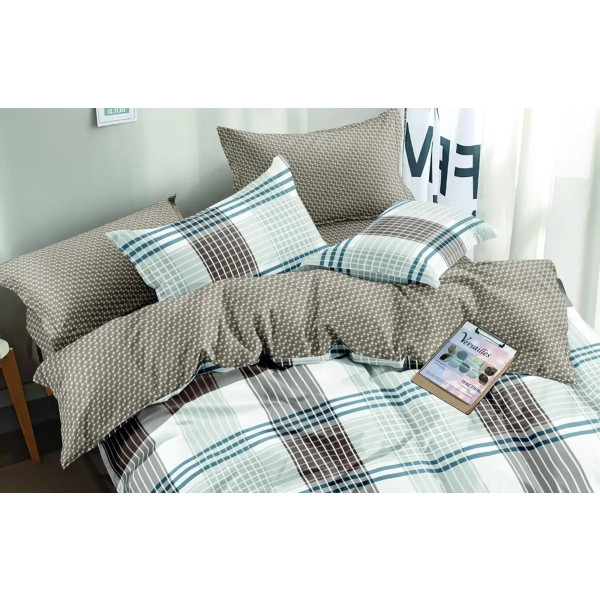 Фото - Комплект постільної білизни Versailles Бежева клітинка (VS-BM1.5-101)