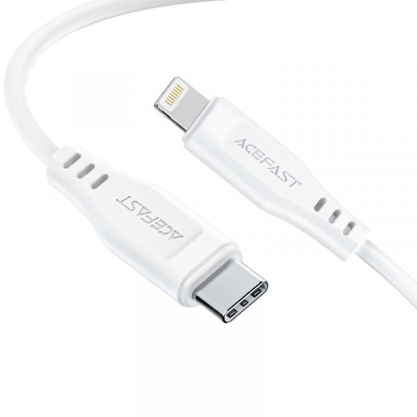 Фото - Кабель AceFast USB 2.0 USB-C to Lightning, 1,2 м, 3.0A, TPE C3-01 White (6974316280811)