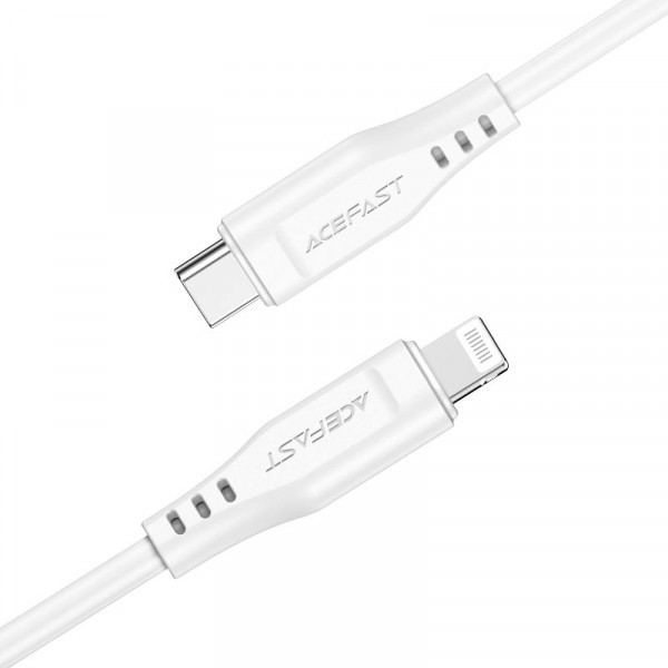 Фото - Кабель AceFast USB 2.0 USB-C to Lightning, 1,2 м, 3.0A, TPE C3-01 White (6974316280811)