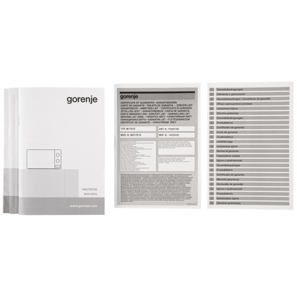 Фото - Мікрохвильова піч (НВЧ) Gorenje MO 17 E1S