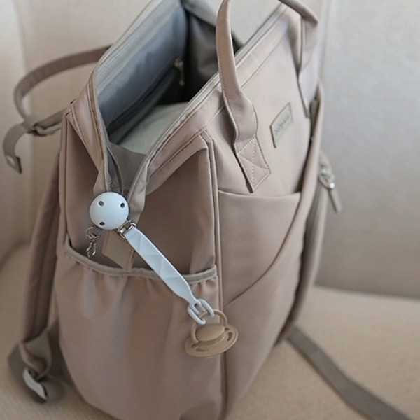 Фото - Тримач пустушок BabyOno силіконовий з кліпсою (блакитний) (1469/02)