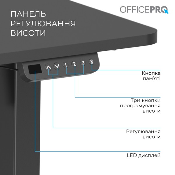Фото - Стол компьютерный OfficePro ODE1470B Black