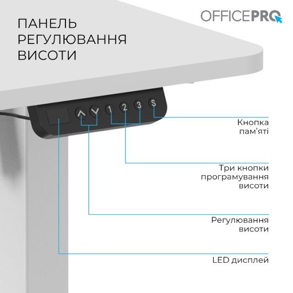 Фото - Стол компьютерный OfficePro ODE1470W White