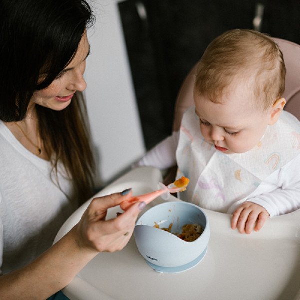 Фото - Тарілка для малюка BabyOno з присоскою Блакитний (1481/01)