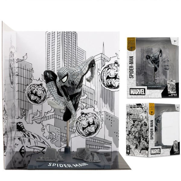 Фото - Колекційна фігурка McFarlane Toys MARVEL Spider-Man - Collectible with Scene Gold Label (787926148299)