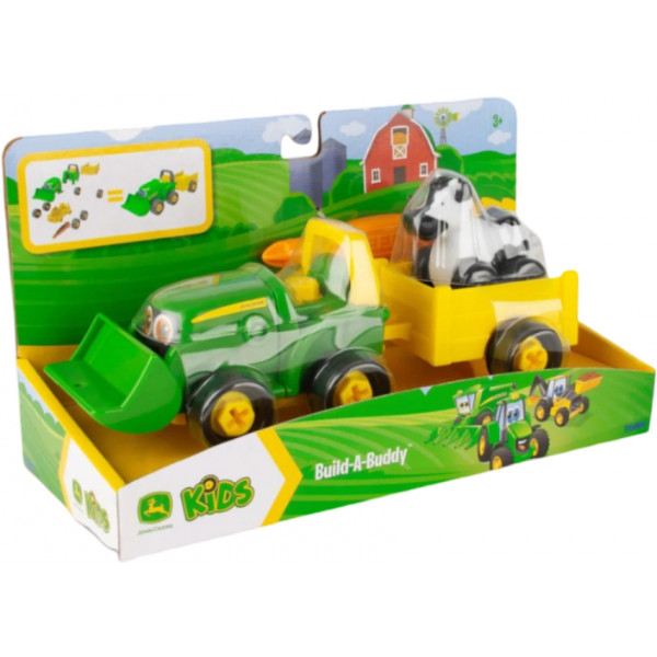 Фото - Пластиковий конструктор John Deere Kids Трактор із ковшем і причепом (47209)