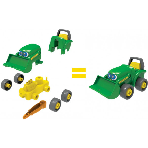 Фото - Пластиковий конструктор John Deere Kids Трактор із ковшем і причепом (47209)