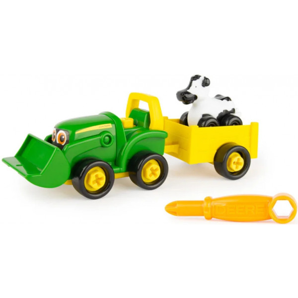 Фото - Пластиковий конструктор John Deere Kids Трактор із ковшем і причепом (47209)