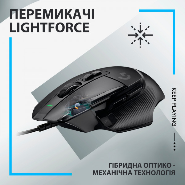 Фото - Уцінка - Миша дротова ігрова Logitech G502 X USB Black (910-006138)