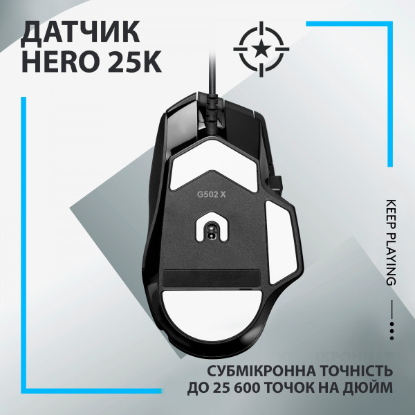 Фото - Уцінка - Миша дротова ігрова Logitech G502 X USB Black (910-006138)