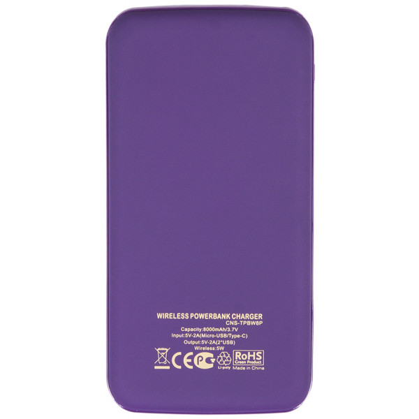 Фото - Батарея мобільна Canyon 8000mAh Wireless 5W Purple (OSCNSTPBW8P/CNS-TPBW8P)
