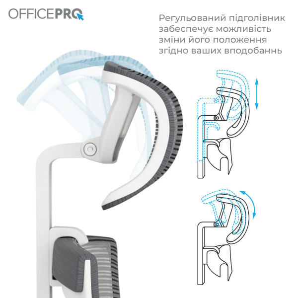 Фото - Крісло офісне OfficePro Balance (OC550-W-DG-DG) White/Dark Gray