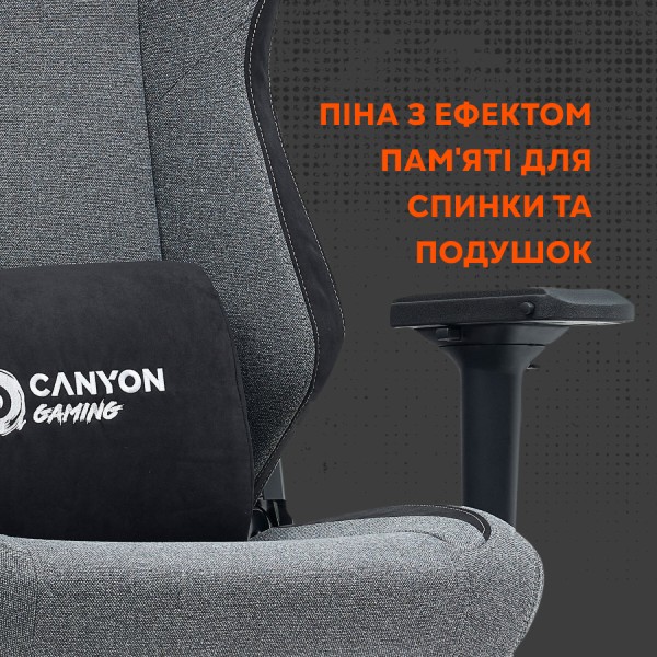 Фото - Крісло для геймерів Canyon Boulder XLCH01 King Size Grey (CND-XLCH01)