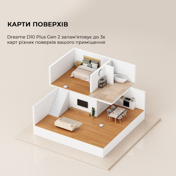 Фото - Уценка - Робот-пылесос моющий Dreame D10 Plus Gen 2 White (RLD32GD)