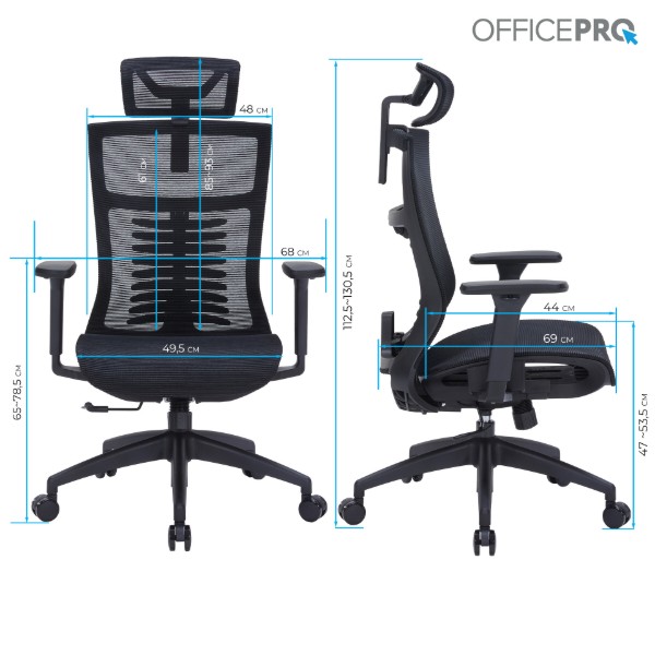 Фото - Крісло офісне OfficePro Balance (OC620-B-B-B) Black