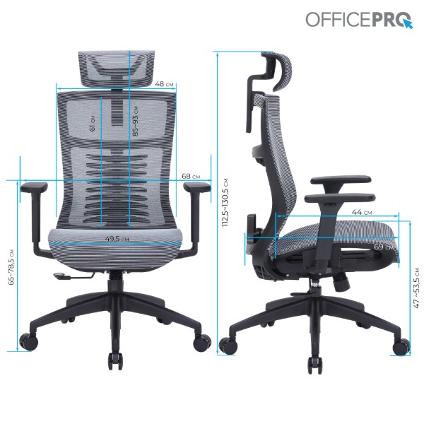 Фото - Крісло офісне OfficePro Balance (OC620-B-DG-DG) Black/Dark Gray
