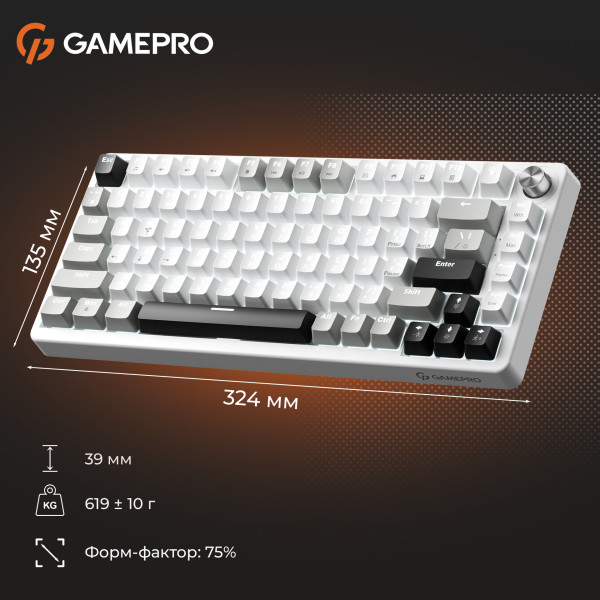 Фото - Клавіатура дротова ігрова GamePro Genesis Silverlight  (MK126)