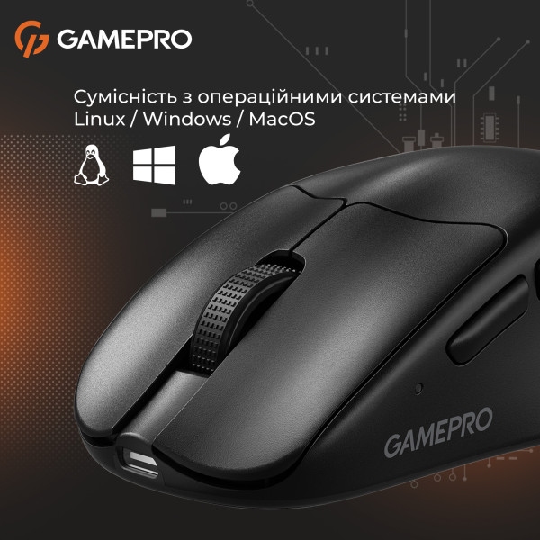 Фото - Миша бездротова ігрова GamePro Genesis Avenger Wireless Black (GM096B) 