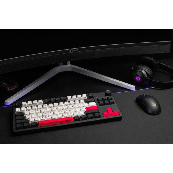 Фото - Клавиатура беспроводная игровая Lorgar KBP70TKLW Wireless TKL Mechanical Pro Black-Red (LRG-KBP70TKLW-BK-US)