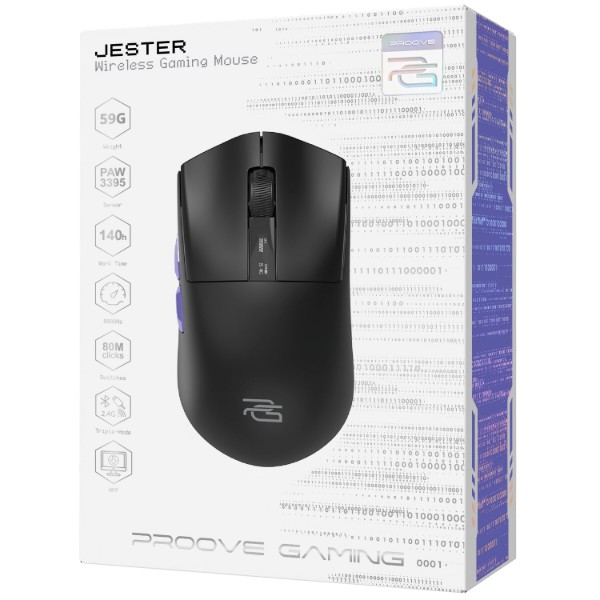 Фото - Миша бездротова ігрова Proove Gaming Jester Black (WMJS00022001)