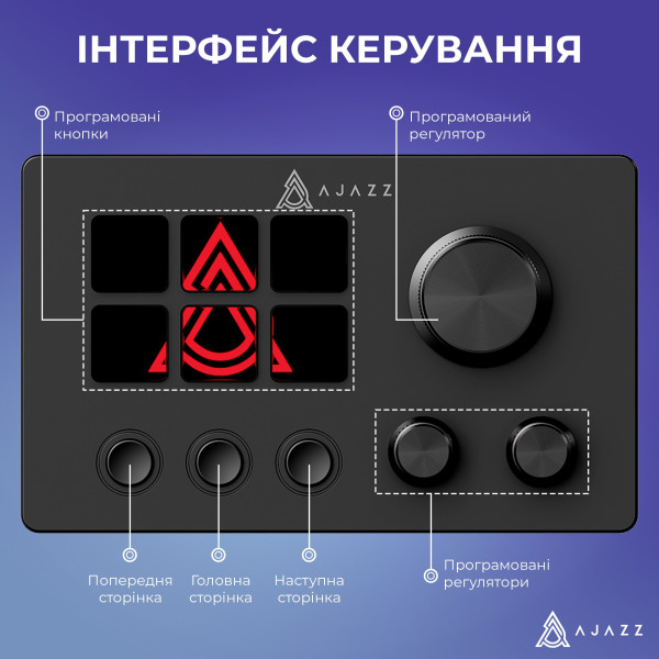 Фото - Пульт керування трансляцією Ajazz AKP03E USB Black (AKP03E-B)
