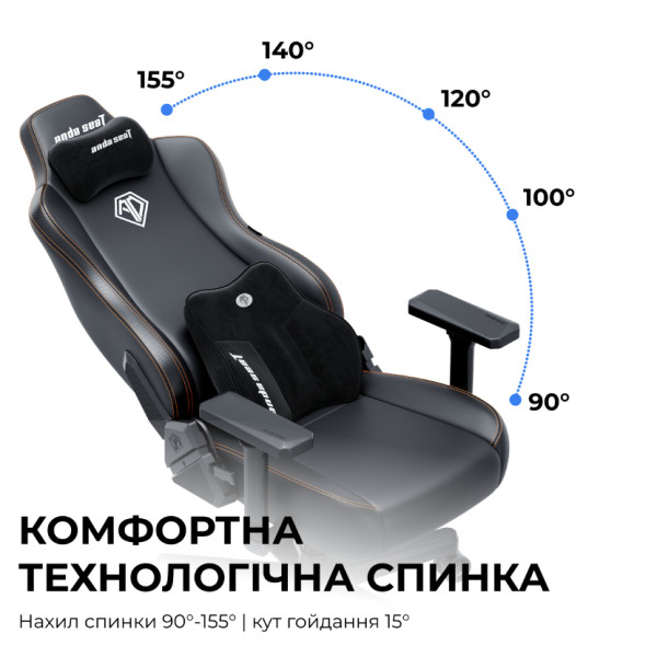 Фото - Кресло для геймеров Anda Seat Kaiser 3E XL Dark Grey Fabric (AD23YC-XL-09-GB-CF-G01)