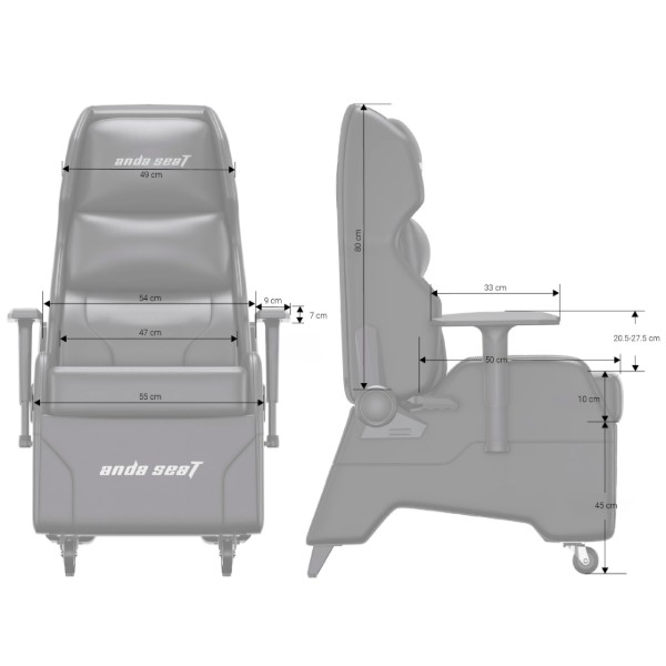 Фото - Крісло для геймерів Anda Seat X3 Gaming Sofa Black PVC (AD-W-SF03-04-B-PV)