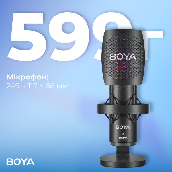 Фото - Мікрофон до комп'ютера Boya K9 RGB Black