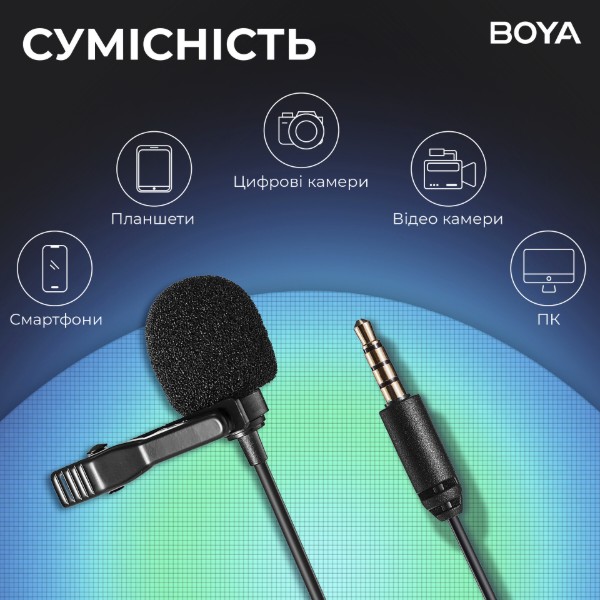 Фото - Мікрофон для смартфона Boya BY-M1 Pro II Black